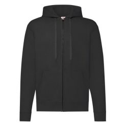 Klasyczna Kurtka Z Kapturem Dla Dorosłych Unisex. Czarne kurtki Fruit of the Loom, xl, bez wzorów, z kapturem. Za 180.99 zł.