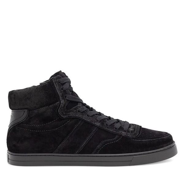 Trzewiki GINO ROSSI. Czarne botki sznurowane Gino Rossi, bez wzorów, bez obcasa, bez zapięcia. Za 169.99 zł.