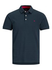 Jack & Jones Koszulka polo "Paulos" w kolorze granatowym rozmiar: L. Niebieskie koszulki polo Jack & Jones, l, bez wzorów, z bawełny, bez kołnierzyka, bez ramiączek. Za 101.45 zł.