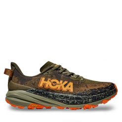 Buty do biegania Hoka. Zielone buty do biegania HOKA, bez wzorów, bez zapięcia, do biegania. Za 499.99 zł.