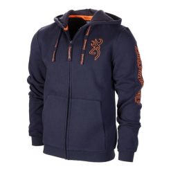 Bluza z kapturem i zamkiem błyskawicznym Browning Snapshot. Niebieskie bluzy z kapturem Browning, m, bez wzorów, z tkaniny, z kapturem. Za 357.00 zł.