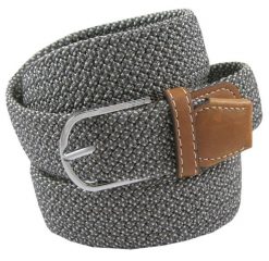 Pleciony Pasek Elastyczny, Casualowy, Parciany -ALTIES - Popielaty Melanż. Szare paski Alties, bez wzorów, z elastanu. Za 59.00 zł.
