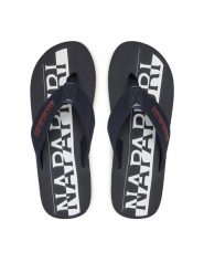 Napapijri Japonki Elm NP0A4IQU Granatowy. Niebieskie japonki Napapijri, bez wzorów, z materiału. Za 139.99 zł.