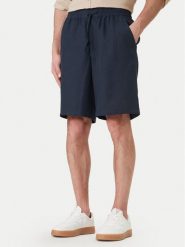 Guess Szorty sportowe F6GD01 WN202 Granatowy Regular Fit. Niebieskie krótkie spodenki sportowe Guess, l, z aplikacjami, z syntetyku. Za 319.99 zł.