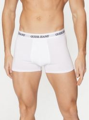 Guess Jeans Bokserki M4BZ44 K6YW1 Biały. Białe bokserki Guess Jeans, m, z aplikacjami, z bawełny. Za 69.99 zł.