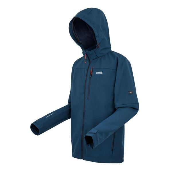 Kurtka turystyczna softshell Regatta Arana. Niebieskie kurtki Regatta, m, bez wzorów, z materiału, bez kaptura. Za 316.00 zł.