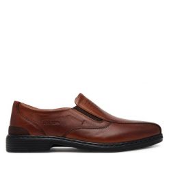 Półbuty Josef Seibel. Brązowe eleganckie półbuty Josef Seibel, bez wzorów, bez obcasa, bez zapięcia. Za 249.99 zł.