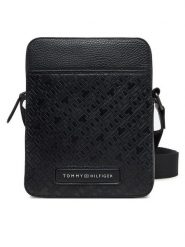 Tommy Hilfiger Saszetka Th Monogram Mini Preporter AM0AM13210 Czarny. Czarne saszetki i nerki Tommy Hilfiger, bez wzorów, ze skóry. Za 319.99 zł.
