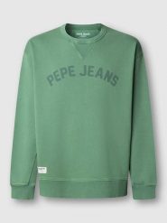 Pepe Jeans Bluza "Gio" w kolorze zielonym rozmiar: L. Zielone bluzy Pepe Jeans, l, bez wzorów, z bawełny, bez kaptura. Za 173.99 zł.