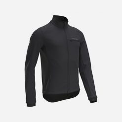 Second Life - Kurtka zimowa na rower szosowy Triban RC100 - Stan Doskonały. Czarne kurtki VAN RYSEL, na zimę, s, bez wzorów, z materiału, bez kaptura. Za 126.99 zł.