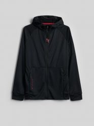 4F Bluza treningowa regular z kapturem męska - czarna L. Czarne bluzy z kapturem 4F, l, bez wzorów, z kapturem. Za 249.99 zł.