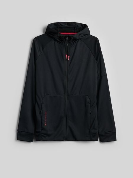 4F Bluza treningowa regular z kapturem męska - czarna M. Czarne bluzy 4F, m, bez wzorów, z kapturem. Za 249.99 zł.