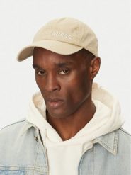 Guess Czapka z daszkiem Z5GZ03 WO07T Beżowy. Brązowe czapki z daszkiem Guess, z aplikacjami, z bawełny. Za 119.99 zł.