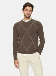 Sisley Sweter 1QPST103W Brązowy Regular Fit. Brązowe swetry rozpinane Sisley, m, bez wzorów, z bawełny, bez kołnierzyka, bez ramiączek. Za 199.99 zł.
