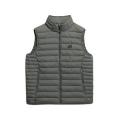 Kurtka puchowa bez rękawów Superdry Fuji Lite. Szare kurtki Superdry, l, bez wzorów, z materiału, bez kaptura. Za 387.85 zł.