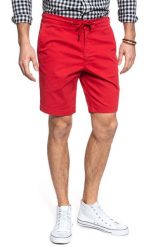 SPODENKI LEE DRAWSTRING SHORT CHINESE RED L73ULV50 112120808. Czerwone szorty Lee, l, bez wzorów, z materiału. W wyprzedaży za 79.99 zł.