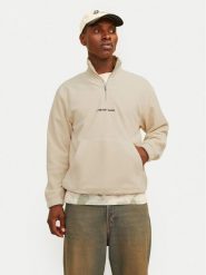 Jack&Jones Polar Vesterbro 12262981 Beżowy Relaxed Fit. Brązowe bluzy z polaru Jack&Jones, m, bez wzorów, z polaru, bez kaptura. Za 99.99 zł.