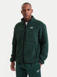 Reebok Polar RCC00108 Zielony ciemny Regular Fit. Zielone bluzy z polaru Reebok, m, bez wzorów, z polaru, bez kaptura. Za 299.99 zł.
