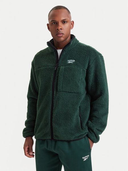 Reebok Polar RCC00108 Zielony ciemny Regular Fit. Zielone bluzy z polaru Reebok, m, bez wzorów, z polaru, bez kaptura. Za 299.99 zł.