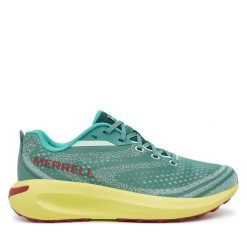 Buty do biegania Merrell. Zielone buty do biegania Merrell, bez wzorów, bez zapięcia, do biegania. Za 299.99 zł.
