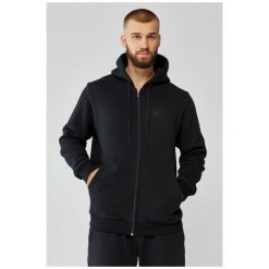 Męska bluza dresowa z kapturem Rough Radical Track Hoodie Zip. Czarne bluzy z kapturem ROUGH RADICAL, m, bez wzorów, z dresówki, z kapturem. Za 191.20 zł.