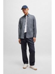 Hugo Boss Koszula w kolorze granatowym rozmiar: S. Niebieskie koszule HUGO BOSS, s, bez wzorów, z bawełny, bez kołnierzyka, bez ramiączek. Za 239.99 zł.