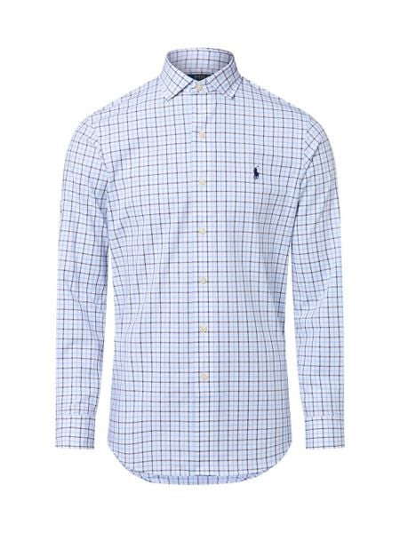 Polo Ralph Lauren Męska koszula casual Mężczyźni Comfort Fit Bawełna niebieski w kratkę, XL. Niebieskie koszule Polo Ralph Lauren, m, bez wzorów, z bawełny, bez kołnierzyka, bez ramiączek. Za 699.95 zł.