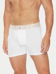 Versace Bokserki AU10028 1A10011 Biały. Białe bokserki VERSACE, m, bez wzorów, z bawełny. Za 179.99 zł.