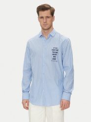 Richmond X Koszula UMP25077CA Niebieski Regular Fit. Niebieskie koszule RICHMOND X, m, bez wzorów, z bawełny, bez kołnierzyka, bez ramiączek. Za 559.99 zł.