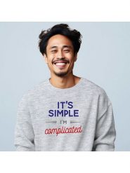WOOOP Bluza "It´s simple I´m complicated" w kolorze szarym rozmiar: XS. Szare bluzy Wooop, m, bez wzorów, z bawełny, bez kaptura. Za 100.99 zł.