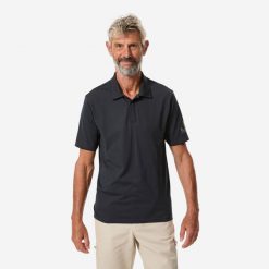 Polo żeglarskie męskie Decathlon 500. Szare koszulki polo TRIBORD, m, bez wzorów, z materiału, bez kołnierzyka, bez ramiączek. Za 119.99 zł.