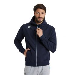 Kurtka z kapturem Arena Team Panel. Niebieskie kurtki Arena, bez wzorów, z kapturem. Za 366.00 zł.