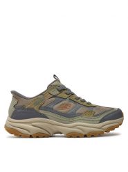 Skechers Trekkingi Slip-ins Vigor AT 237744/OLGY Brązowy. Brązowe trekkingi Skechers, bez wzorów, ze skóry, bez zapięcia. Za 300.00 zł.