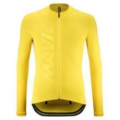 Koszulka termiczna Mavic Aksium. Żółte bluzy MAVIC, bez wzorów, z jersey, bez kaptura. W wyprzedaży za 354.60 zł.