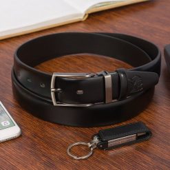 Pasek męski BELTIMORE r.115-130 cm E38 czarny. Czarne paski bez wzorów, klasyczne. Za 59.99 zł.