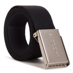 Pasek Męski Lacoste. Czarne paski LACOSTE, bez wzorów. Za 129.99 zł.