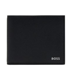 Duży Portfel Męski BOSS. Czarne portfele Boss, bez wzorów. Za 479.99 zł.