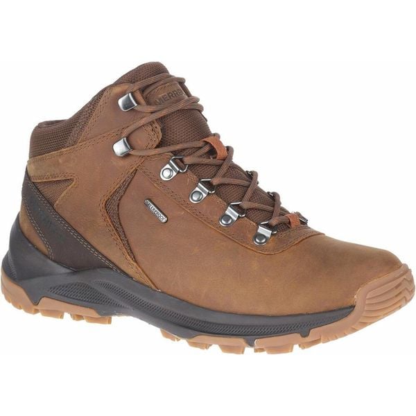 Buty Trekkingowe Męskie Merrell Erie Mid LTR Waterproof. Brązowe buty trekkingowe Merrell, bez wzorów, bez zapięcia. W wyprzedaży za 527.70 zł.