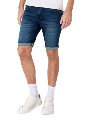 Timezone Szorty dżinsowe - Slim fit - w kolorze granatowym rozmiar: W34. Niebieskie szorty Timezone, z aplikacjami, z jeansu, klasyczne. Za 100.99 zł.