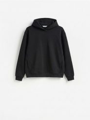 Bluza z kapturem - czarny. Czarne bluzy z kapturem Reserved, l, bez wzorów, z dzianiny, z kapturem. Za 139.99 zł.