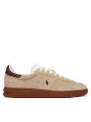 Polo Ralph Lauren Sneakersy 809P09753005 Beżowy. Brązowe buty sportowe casual Polo Ralph Lauren, bez wzorów, ze skóry, bez zapięcia. Za 599.99 zł.