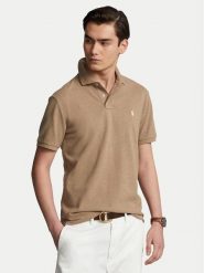 Polo Ralph Lauren Polo 710680784298 Brązowy Regular Fit. Brązowe koszulki polo Polo Ralph Lauren, m, bez wzorów, z bawełny, bez kołnierzyka, bez ramiączek. Za 529.99 zł.