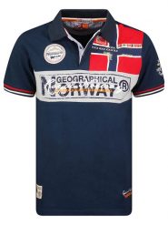 Geographical Norway Koszulka polo "Kidney" w kolorze granatowym rozmiar: S. Niebieskie koszulki polo Geographical Norway, s, bez wzorów, z bawełny, bez kołnierzyka, bez ramiączek. Za 92.42 zł.