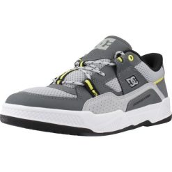 Buty DC CONSTRUCT Szary. Białe buty trekkingowe DC Shoes, bez wzorów, ze skóry, bez zapięcia. Za 291.99 zł.