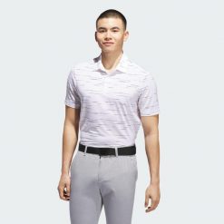 Koszulka Ultimate365 Mesh Glimmer Print Polo. Czerwone koszulki polo Adidas, m, bez wzorów, z meshu, bez kołnierzyka, bez ramiączek, na golfa. Za 279.00 zł.