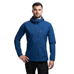 Kurtka softshell męska Echo Hooded. Niebieskie kurtki MOUNTAIN EQUIPMENT, l, bez wzorów, z softshellu, bez kaptura. Za 637.49 zł.