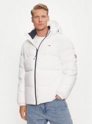 Tommy Jeans Kurtka puchowa Essential DM0DM19786 Biały Regular Fit. Białe kurtki Tommy Jeans, m, bez wzorów, z jeansu, bez kaptura. Za 679.99 zł.