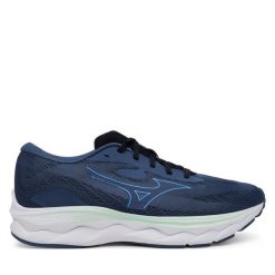 Buty do biegania Mizuno. Niebieskie buty do biegania Mizuno, bez wzorów, bez zapięcia, do biegania, mizuno wave. Za 359.99 zł.