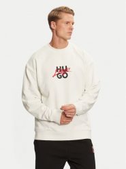 Hugo Bluza Dlongny 50521081 Écru Relaxed Fit. Bluzy Hugo, m, bez wzorów, z bawełny, bez kaptura. Za 309.99 zł.