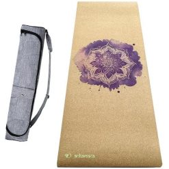 Mata jogi korka Hi-tech 6mm +Torba wodoodporna 3 materiały dla większej wygody. Brązowe torby na ramię ACHAMANA, bez wzorów, z materiału, na ramię, małe, bez dodatków. Za 486.00 zł.